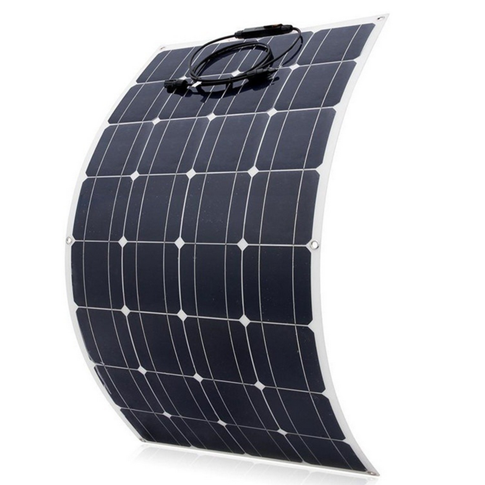 Find 2PCS 100W 18V Highly Flexible Monocrystalline Solar Panel Waterproof For Car RV Yacht Ship Boat for Sale on Gipsybee.com with cryptocurrencies