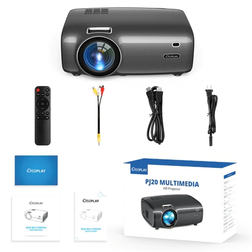 Find IDEAPLAY PJ20 HD Projector with Native Resolution 1080P Supported  Resolution Keystone Focus 55,000 Hours Lamp Life for Sale on Gipsybee.com with cryptocurrencies