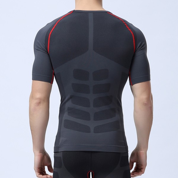 Short Sleeve Mens Professional Compression Tights Quick Dry Sports Breathable Bodybuilding Sportswear