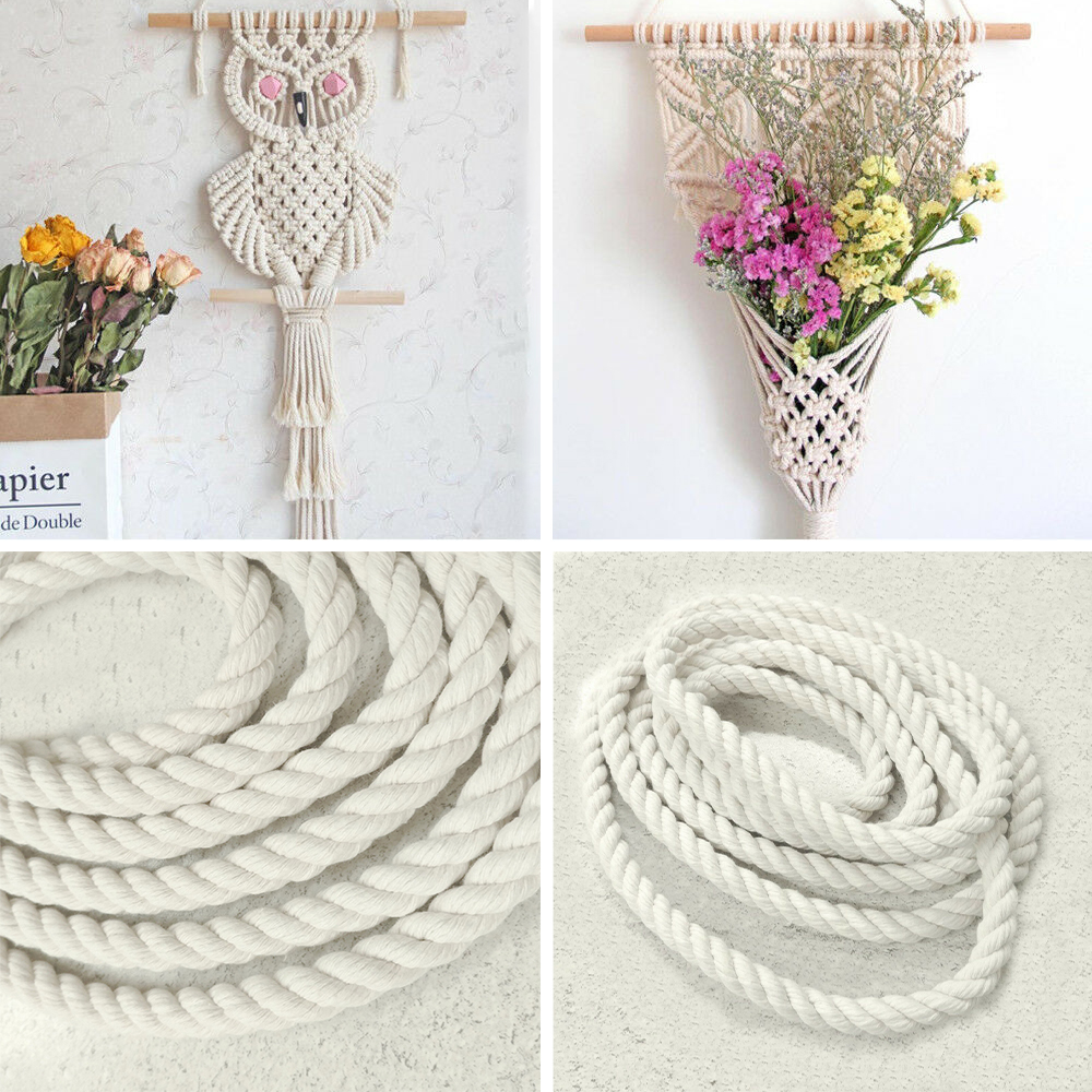 Find 6mm Natural Cotton Cord Twine Braided Rope Cord Sash String Craft Macrame for Sale on Gipsybee.com with cryptocurrencies