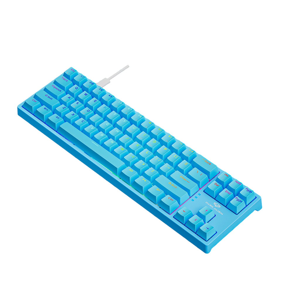 Find Dark Alien K710 Mechanical Gaming Keyboard 71 Keys Blue/Red Switch Hot Swappable RGB Backlit Detachable Type C Wired Keyboard for Sale on Gipsybee.com with cryptocurrencies