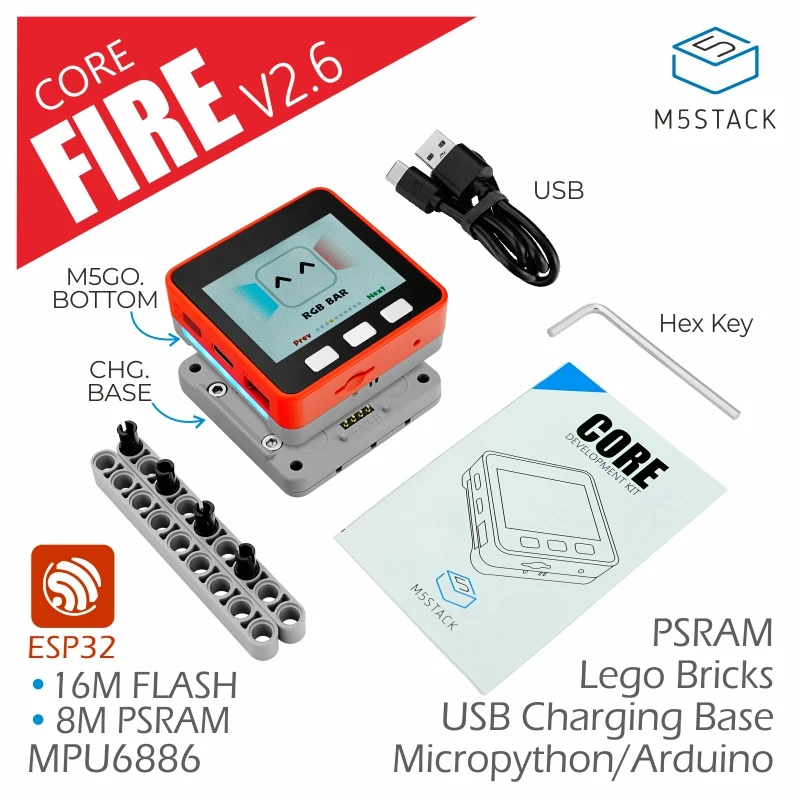 Find M5Stack FIRE IoT Development Kit V2 6 8M PSRAM 16M FLASH 2 0 Inch Full color HD IPS Display Panel for Sale on Gipsybee.com