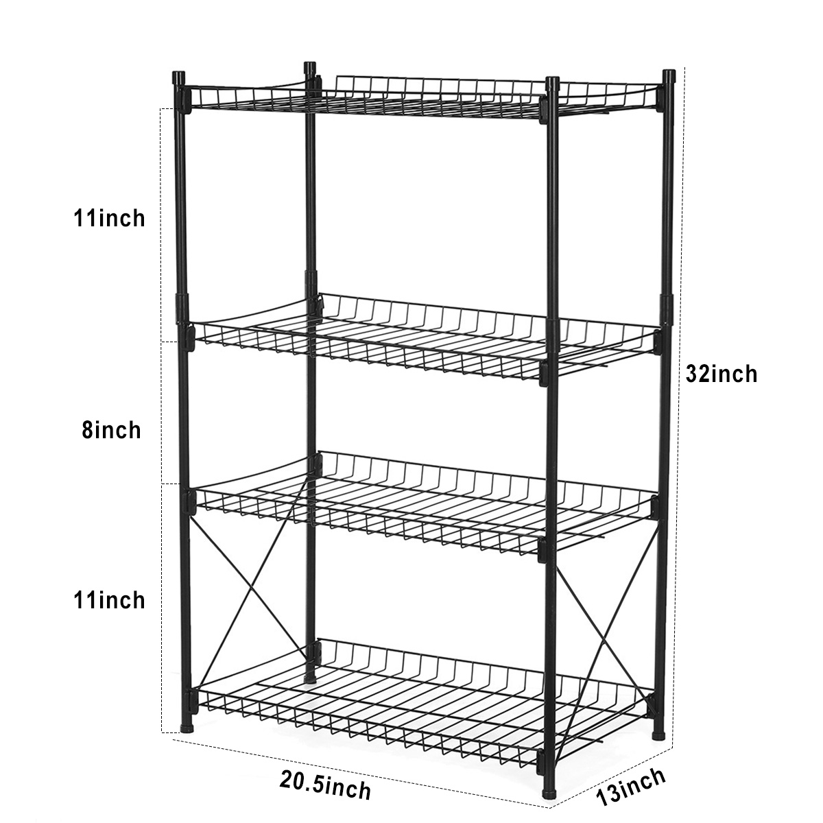 Find 3/4 Kitchen Storage Rack Floor Multi layer Storage Rack Household Steel Frame Basket Storage Rack Shelf for Sale on Gipsybee.com with cryptocurrencies