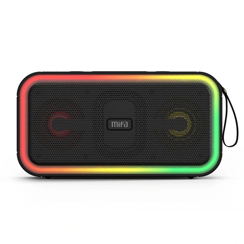 Find Mifa F60 40W Power bluetooth Speaker with Class D Amplifier Excellent Bass Performace RGB Lights HiFi Speaker IPX7 Waterproof for Sale on Gipsybee.com