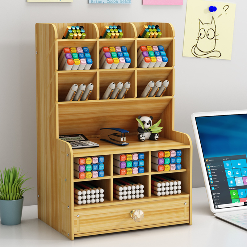 Find Desk Organizer Desktop Storage Brush Container Office Pencil Holder Pen Box Tool for Sale on Gipsybee.com with cryptocurrencies