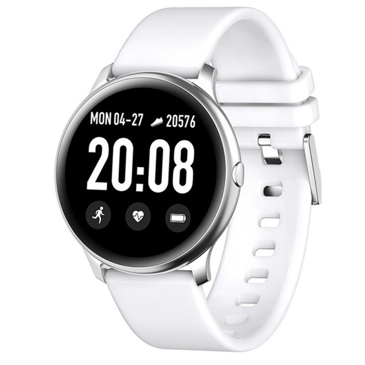 Find Bakeey KW19 Full Round Touch Screen Wristband 24 Heart Rate Blood Pressure Oxygen Monitor Smart Watch for Sale on Gipsybee.com with cryptocurrencies