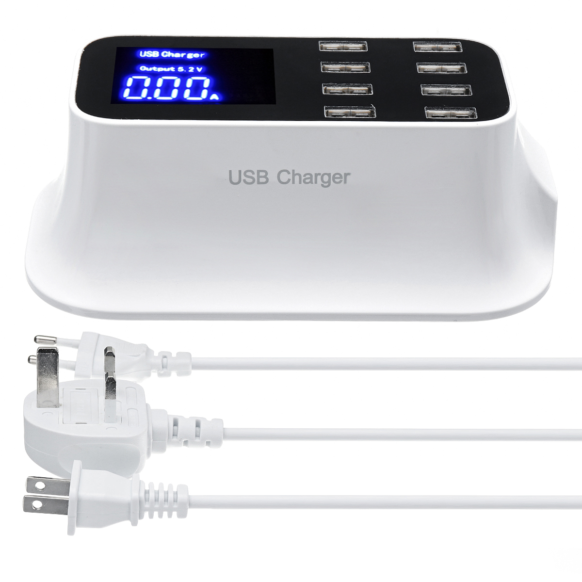 Find 8A 8 Ports USB Fast Charging Smart Battery Charger HUB For Phone for Sale on Gipsybee.com with cryptocurrencies