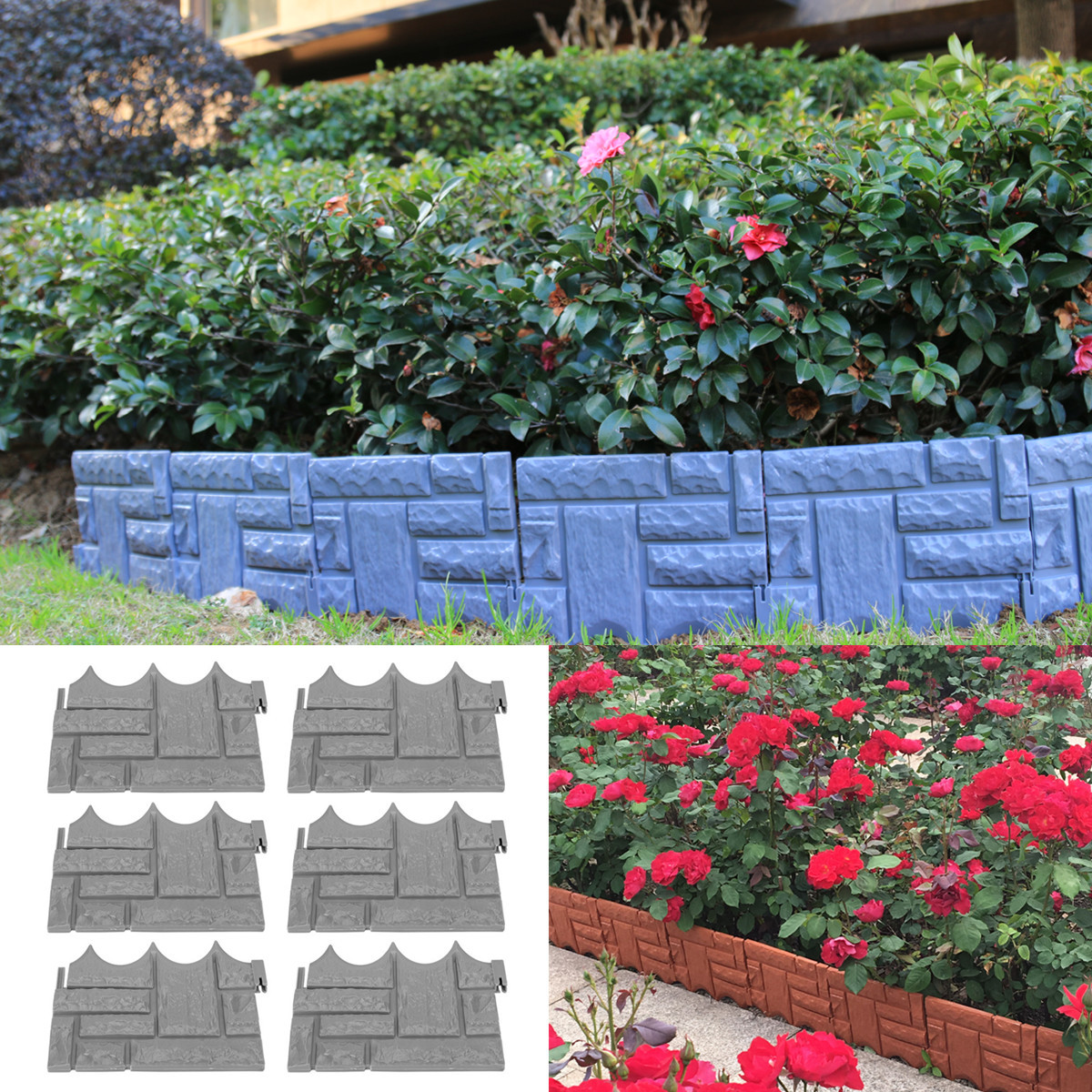 Find 6Pcs Garden Fence Outdoor Landscape Fencing Flower Barrier Border Edging Decorations for Sale on Gipsybee.com with cryptocurrencies