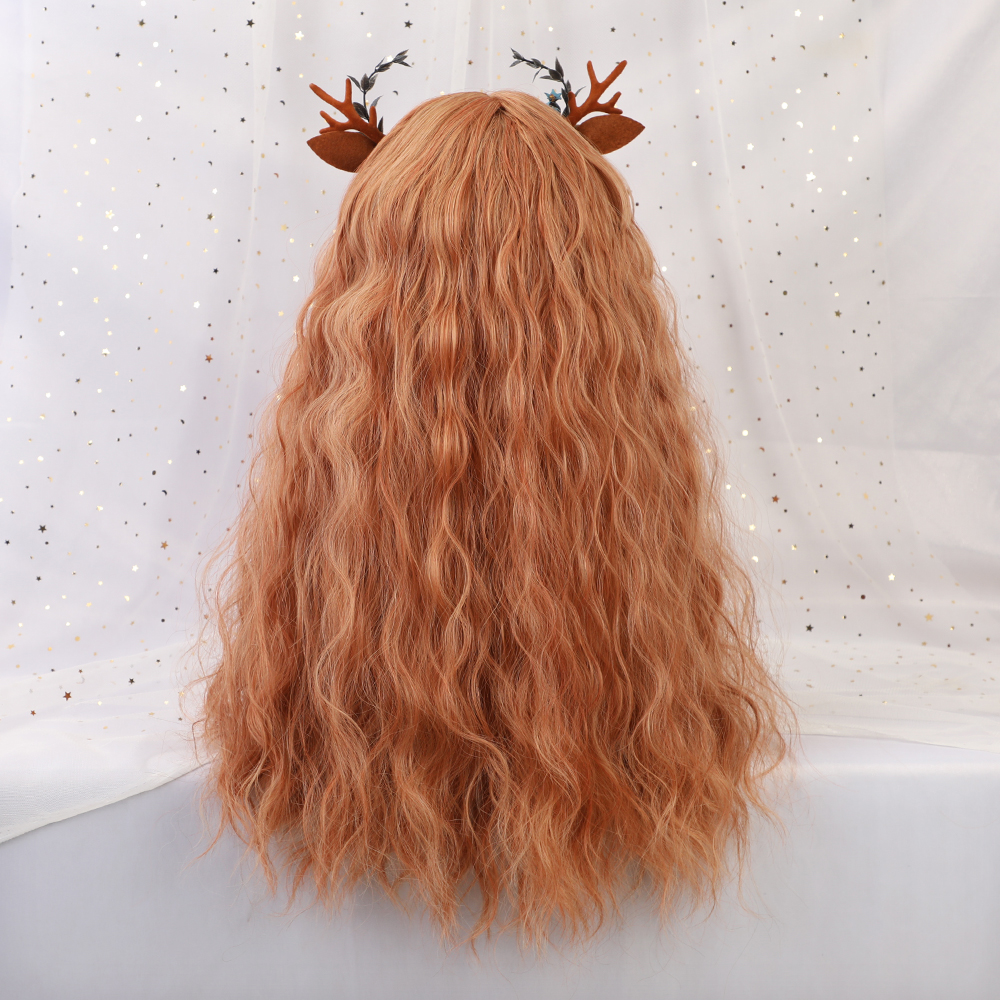 Wigs - 22 Synthetic Hair Women Wigs Long Curly with Bangs Wig Orange" was listed for R669.00