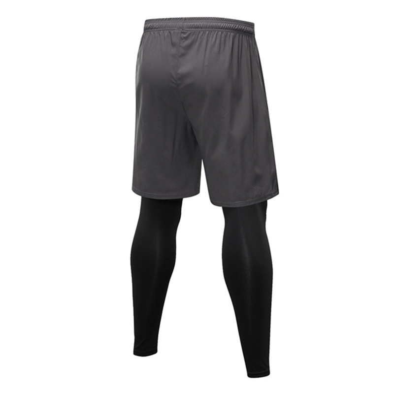 2pcs Men Training Pants Fitness Bottom Set Running Shorts Training Jogger Pants