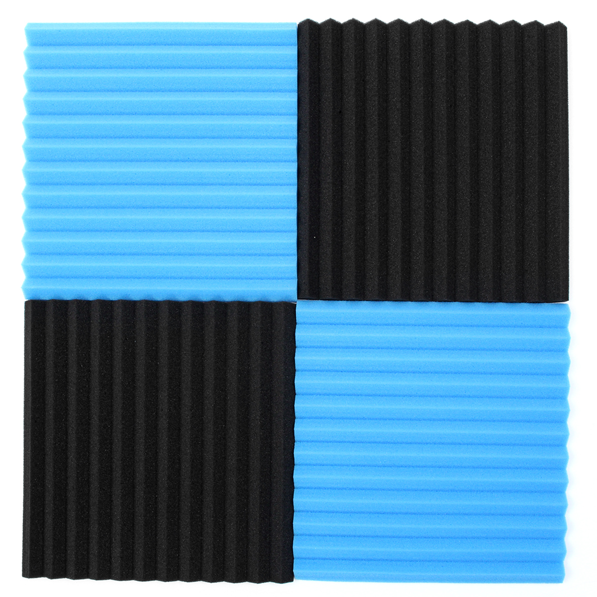 Find 12PCS Soundproofing Foam Tiles Kits Black Blue for Sale on Gipsybee.com with cryptocurrencies
