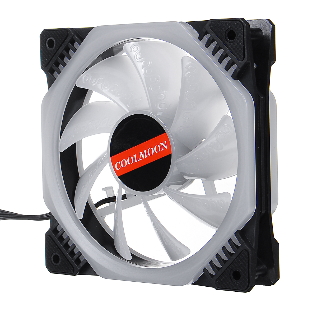 Find Coolmoon 6PCS 5V 3Pin Adjustable RGB LED Light Computer Case PC Cooling Fan with Remote for Sale on Gipsybee.com with cryptocurrencies