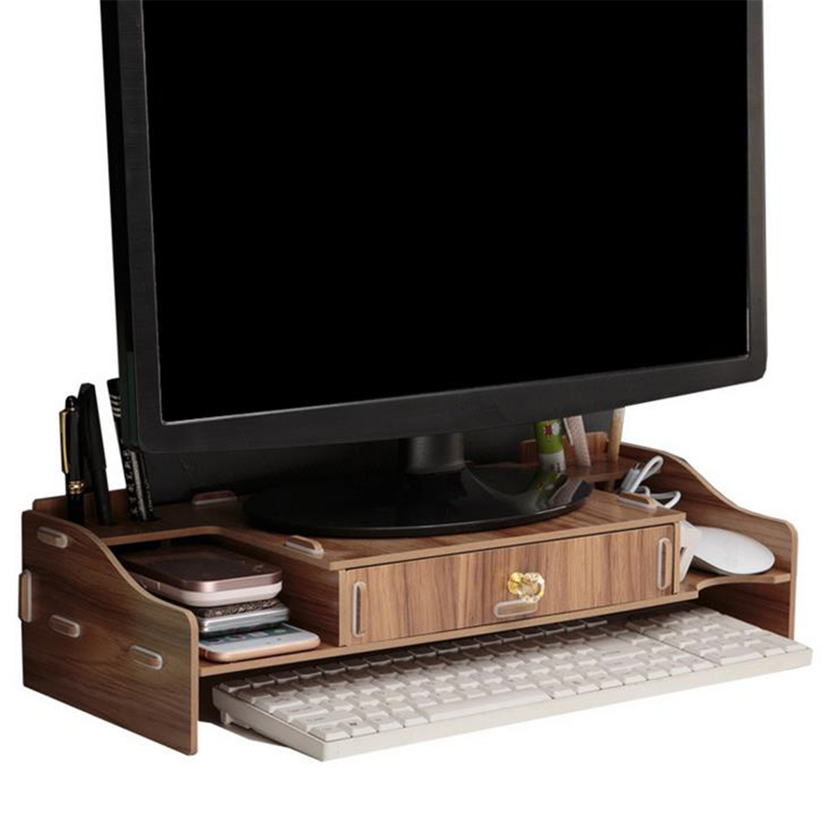 Find Desktop Computer Riser Stand TV LCD Screen Monitor Mount Display Desk Organizer Monitor Bracket for Sale on Gipsybee.com with cryptocurrencies