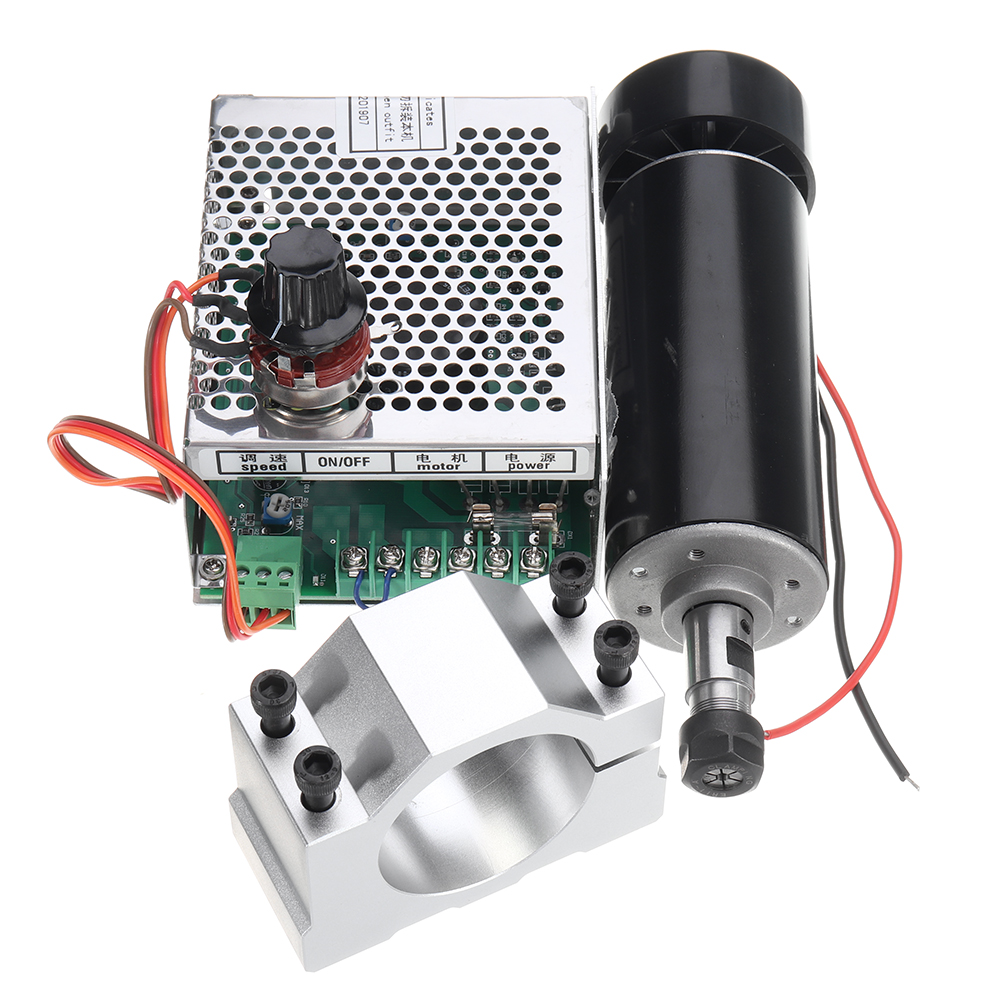 Find Machifit ER11 Chuck CNC 500W Spindle Motor with 52mm Clamps and Power Supply Speed Governor for Sale on Gipsybee.com with cryptocurrencies