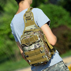Nylon Camouflage Draagbare multifunctionele crossbody tas Tactische militaire waterdichte borsttas voor heren