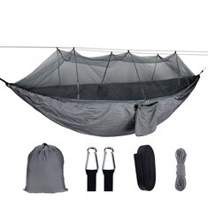 1-2 Persoon Draagbare Outdoor Camping Hangmat met Klamboe Hoge Sterkte Parachute Stof Opknoping Bed Jacht Slapen Swing Max belasting 300 KG