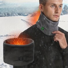 TENGOO 3 sebességes elektromos fűtésű sál, állítható intelligens téli meleg csípőtől USB-vel tölthető gallér férfiaknak és nőknek