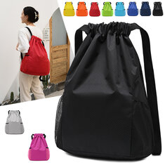 Men/Women Drawstring Pocket Backpack 2023 New Nylon Waterproof Backpack Large Capacity Drawstring Travel Bag Fitness Sports Bag