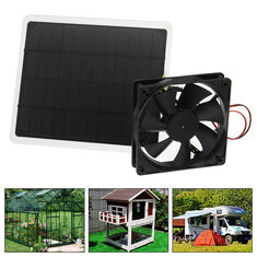 30W USB Solar Panel Cooling Fan 6inch Solar Exhaust Fan Mini Ventilator for Dog Chicken House Greenhouse RV