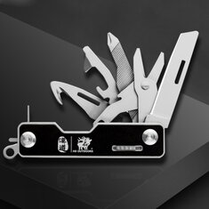 5PCS HX Outdoor 10-in-1 klappbares Mini-EDC-Taschenmesser Survival Blade Scissors Screws Driver Hiking Camping Multi Tool