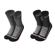 SGODDE 2 pares de meias de lã para homens quentes, respiráveis, elásticas para esportes ao ar livre e caminhadas no inverno