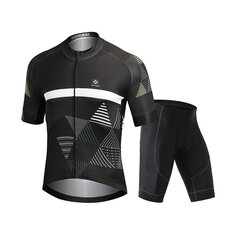 XINTOWN Mens Cycling Short Sleeve Suits Bicycle Shorts Quick Dry Breathable Wicking Summer Cycling Clothing