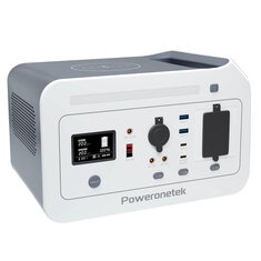 [US Direct] Poweronetek 600W Portable Power Station 480Wh LiFePO4 Solar Generator with USB-C PD60W, 2 Up to 600W AC Outlets, 150000mAh Backup LiFePO4 Battery for Camping, Travel, Emergency & Home Blackout PSK600