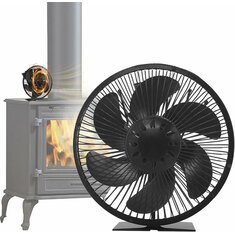 6 λεπίδων κλασικός ανεμιστήρας τζακιού με κάλυμμα Μινι προπαρασκευασμένος ανεμιστήρας λεβήτων Efficient Heat Distribution Boiler Fan