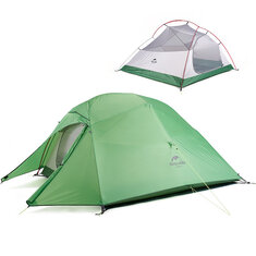 Tenda da campeggio Cloud-Up 2 persone Zaino leggero 210T RipStop 4 Stagioni Doppia tenda a cupola strato PU 3000mm resistente all'acqua con impronta per campeggio escursionismo