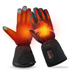Verwarmde handschoenen Waterdicht Touchscreen Oplaadbare 2200mAh Batterij Elektrische Verwarmde Handschoen Liners Winterhandschoenen Precieze Temperatuurregeling voor Buitensporten in de Sneeuw