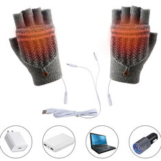 TENGOO 1 Paar beheizte Handschuhe Fäustlinge Stricken Fingerlose bequeme Winterhandschuhe für drinnen oder draußen für Mann oder Frau