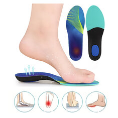 1 Pair EVA Orthotic Insole Croppable Breathable Shock Absorption Arch Support Insole Correction Flat Foot Unisex for Outdoor Walking Running
