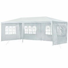 10x20ft Canopy Side Wall 210D Waterproof Gazebo Shelter Shade With Windows Εξωτερική Εύκολη σκηνή πάρτι χωρίς κορυφή