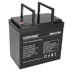 [EU Direct] HANIWINNER 12.8V 54Ah LiFePO4 Lithium Battery Pack 691.2Wh Energy Backup Power With BMS Waterproof for Replacing Most of Backup Power RV Boats Solar Off-Grid Support in Series/Parallel HD009-07