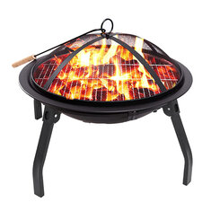 IPRee® 22 hüvelykes tűzrakóhely hordozható szabadtéri faégető acél tűzhelyek grillező grill kemping piknik utazás kerti terasz
