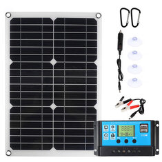 30W 18v Solarmodul tragbare, multifunktionale Solarladegerät-Kit, wasserdichte Notfall-Fotovoltaikladung für Outdoor-Reisen, Camping, Wohnmobile