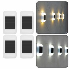 外壁用LEDライト4個、耐久性のあるソーラー防水LEDガーデンライト、家庭用屋外照明、屋内ホームデコレーション。