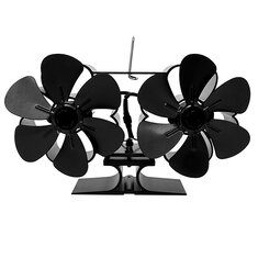 12 Blades Heat Powered Stove Fan Fireplace Heat Powered Eco-Friendly Fan Portable Heater Efficient Heat