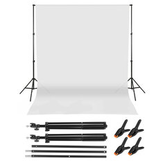 Kit de support de fond pour studio de photographie avec cadre en aluminium