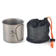 Campleader 250ml Titanium Folding Cup Φορητή Κούπα νερού Εξωτερική κατασκήνωση Picnic BBQ Επιτραπέζια σκεύη