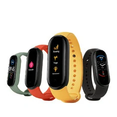 [BT 5.0]Original Xiaomi Mi band 5 1.1 Inch AMOLED Wristband Customized Watch Face 11 Sport Modes Tracker Smart Watch Global Version - Black
