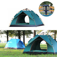 3-4 persone Tenda completamente automatica Impermeabile Anti-UV PopUp Tenda Outdoor Family campeggio Escursionismo TORCIA Tenda Ombrellone-Cielo Blu / Verde