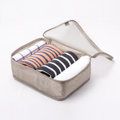 IPRee® Túi đựng quần áo gập lại cho du lịch, tổ chức mỹ phẩm và đồ lót chống nước với túi khóa kéo lưới
