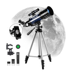 [UE/US Direct] Télescope astronomique ESSLNB 15X-180X avec ouverture de 70 mm, réfracteur avec adaptateur pour téléphone et trépied réglable pour les débutants en astronomie