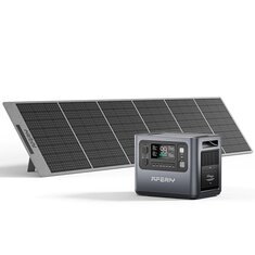 [미국 직배송] 아페리 P210 2400W 2048Wh 포터블 파워 스테이션 + 1 * S400 400W 태양광 패널, LiFePO4 태양광 발전기 UPS 순정형 캠핑 RV 홈 긴급 대처 휴대용 백업 전력