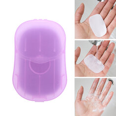 ançais: 20 pcs/boîtes de savon mini jetable sur papier pour le lavage des mains portable pour les voyages et le camping avec parfum pour le nettoyage des mains