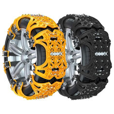 Cadeia de pneus de bicicleta elétrica com pneus grossos, corrente de roda de carro com correias antiderrapantes. Seguro e confiável na neve e no gelo