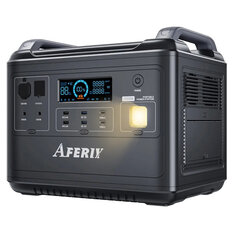 [US Direct] Aferiy 2000W Portable Power Station Set with 2* 200W Solar Panel,  1997Wh/624000mAh LiFePO4 Storage Battery, UPS Uninterruptible Device Power Supply For Energy Saving Camping Outdoors,2001A AF-S200 US Plug