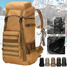 Mochila táctica militar impermeable de 70L para camping, senderismo, trekking, viajes y otros deportes al aire libre.