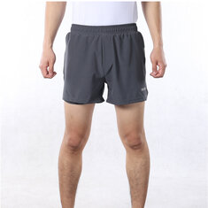 ARSUXEO 2-em-1 Shorts de corrida para homens com cintura Corda Bolso com zíper de secagem rápida Sports Aptidão Academia Shorts